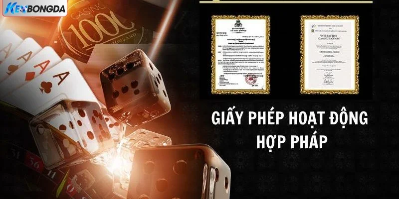 Nhà cái bóng đá uy tín nhận nhiều giấy phép hoạt động